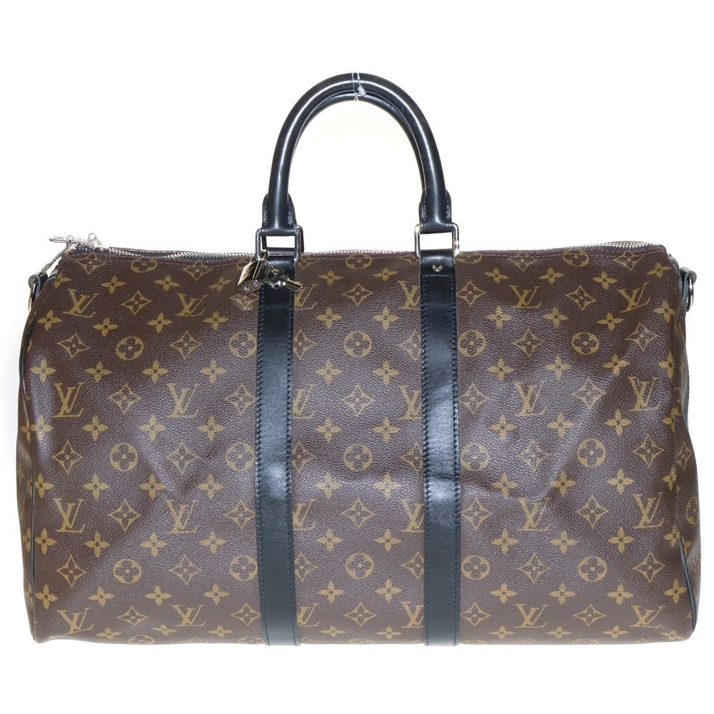 LOUIS VUITTON ルイヴィトン モノグラムマカサー キーポル バンドリエール45 レザーボストンバッグ ブラウン M56711