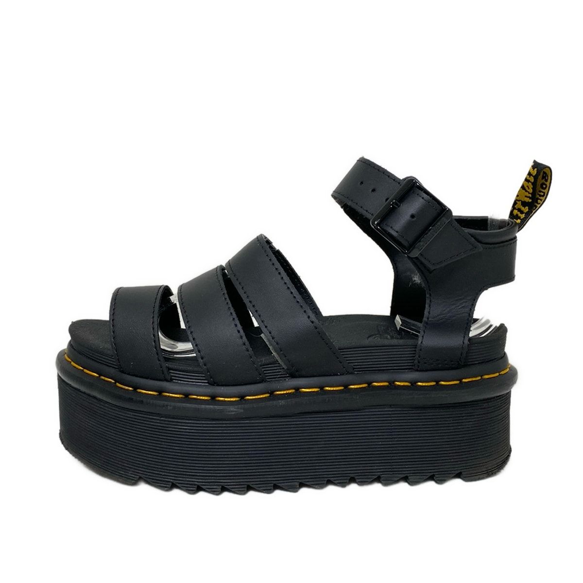 Dr.Martens ドクターマーチン サンダル UK 3 レディース - 黒 プラットフォーム レザー