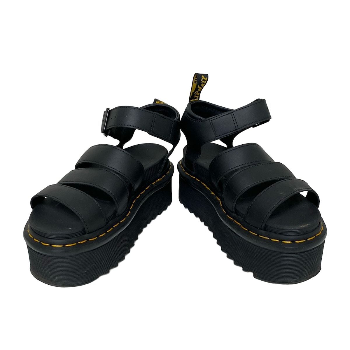 Dr.Martens ドクターマーチン サンダル UK 3 レディース - 黒 プラットフォーム レザー