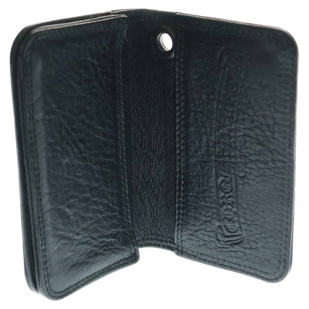 CHROME HEARTS (クロムハーツ) CARD CASE スクロールラベル レザー