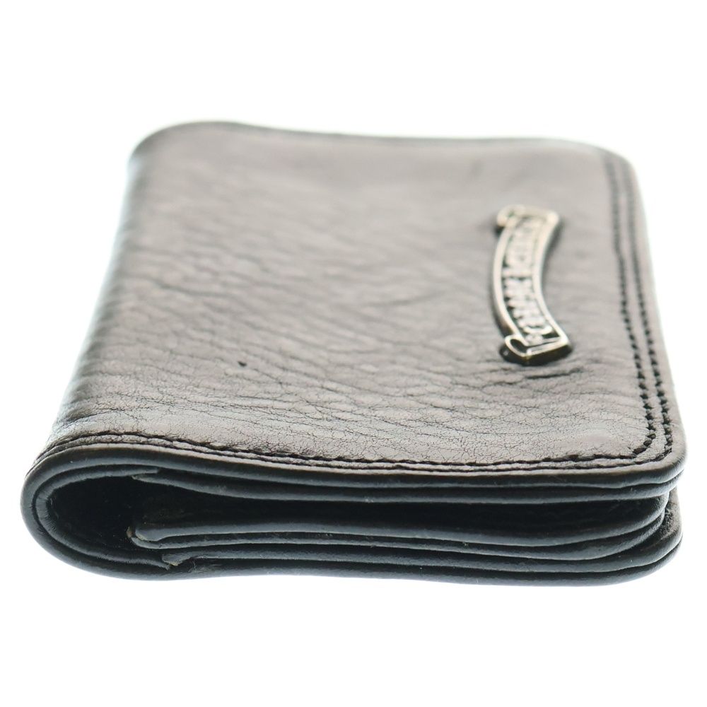 CHROME HEARTS (クロムハーツ) CARD CASE スクロールラベル レザー  