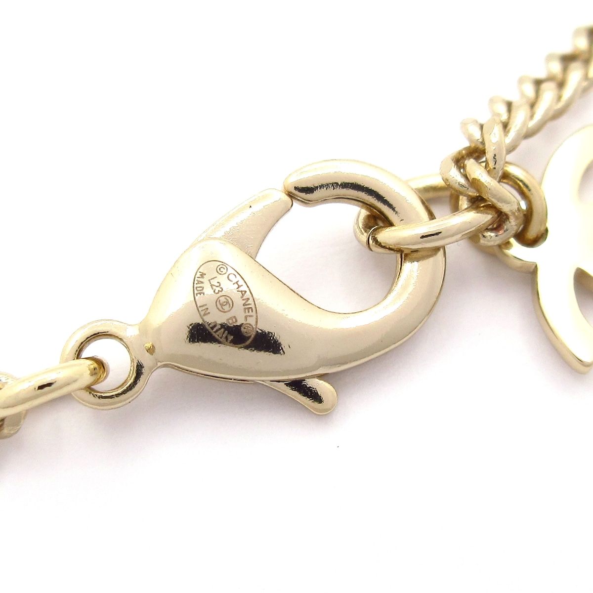 CHANEL(シャネル) ネックレス美品 ココマーク ゴールド×クリア  