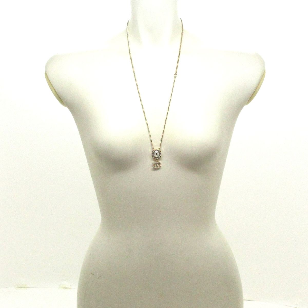 CHANEL(シャネル) ネックレス美品 ココマーク ゴールド×クリア  