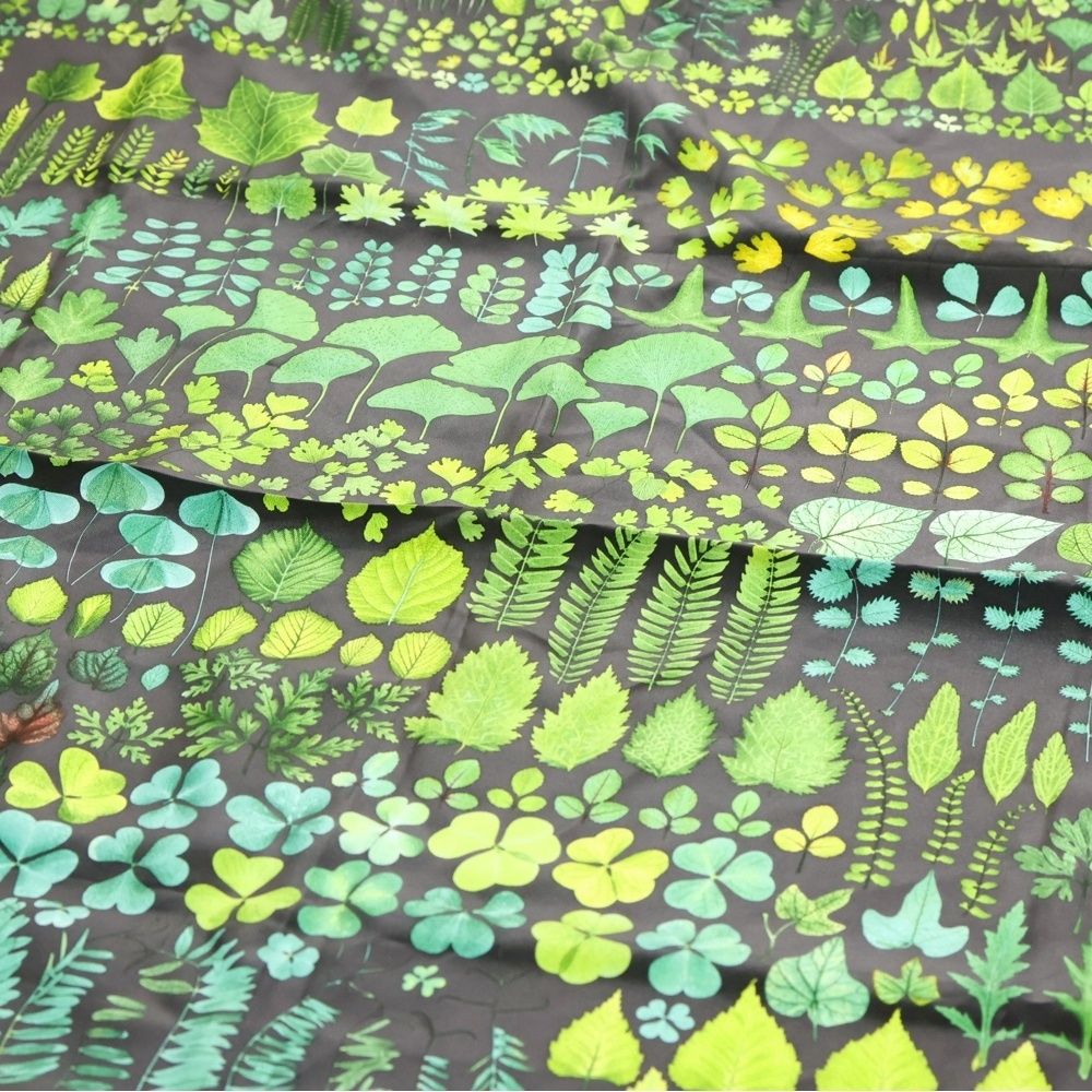 シルク リーフ柄