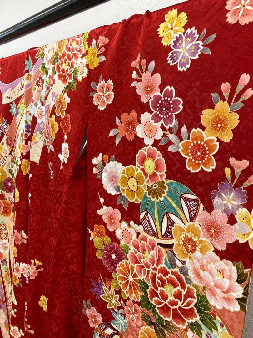 振袖 グリッター箔 紋意匠 身丈167 cm パールトーン加工済 MO 3164