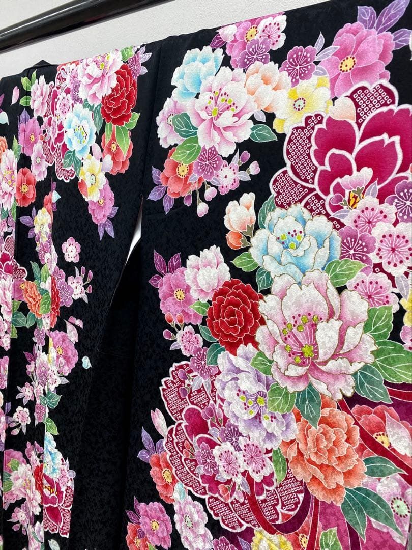 振袖 ラメ刺繍 金彩 紋意匠 身丈167 cm MO 3165