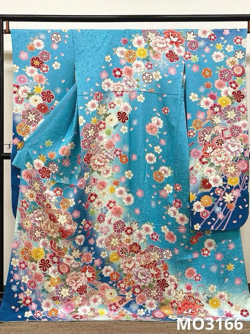 振袖 金駒 金彩 紋意匠 身丈168 cm パールトーン加工済 MO 3166