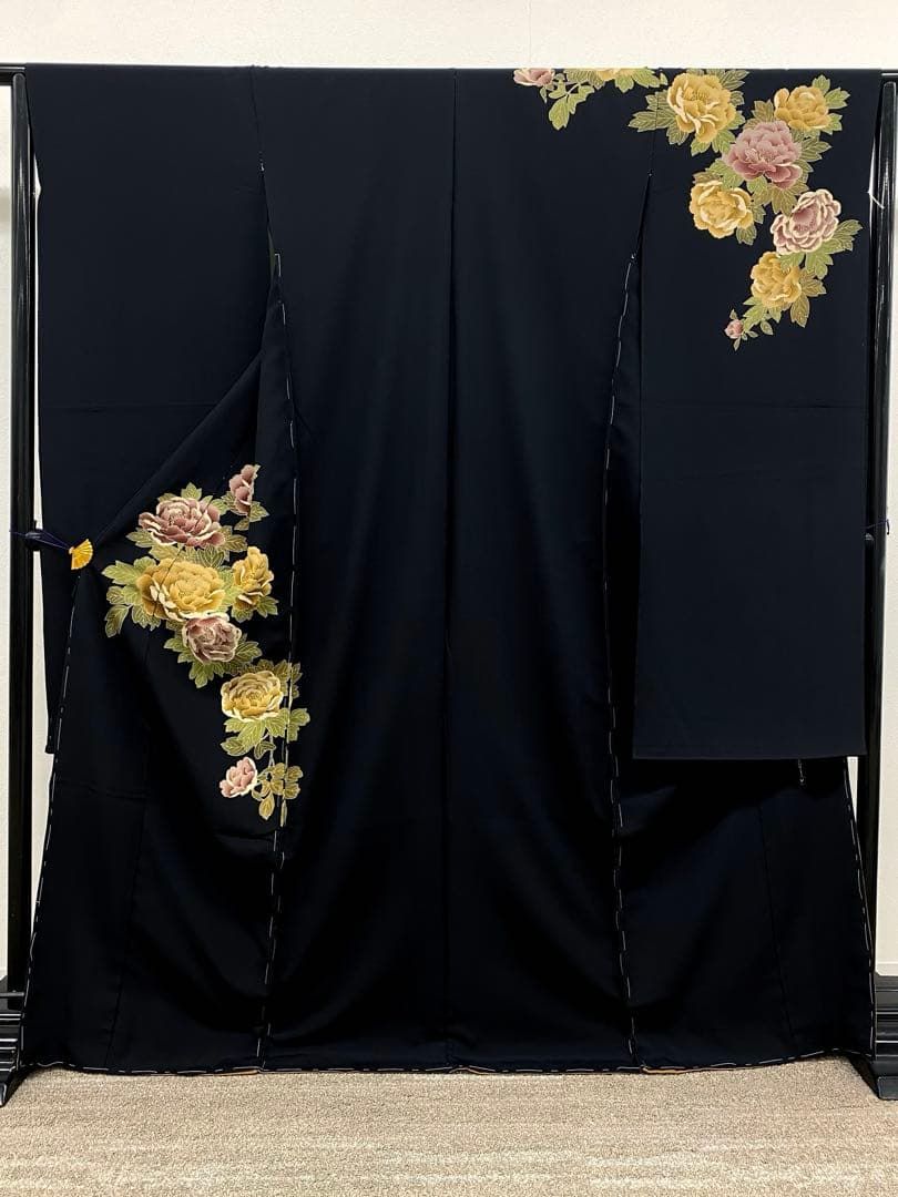 振袖 仮絵羽 こむさでもーど 舞台衣装 正絹 未仕立て品 八掛付きMOK810