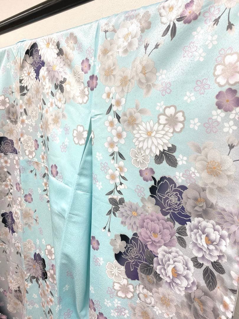 ポリエステル振袖 紋意匠 牡丹 身丈169 cm MOP 459