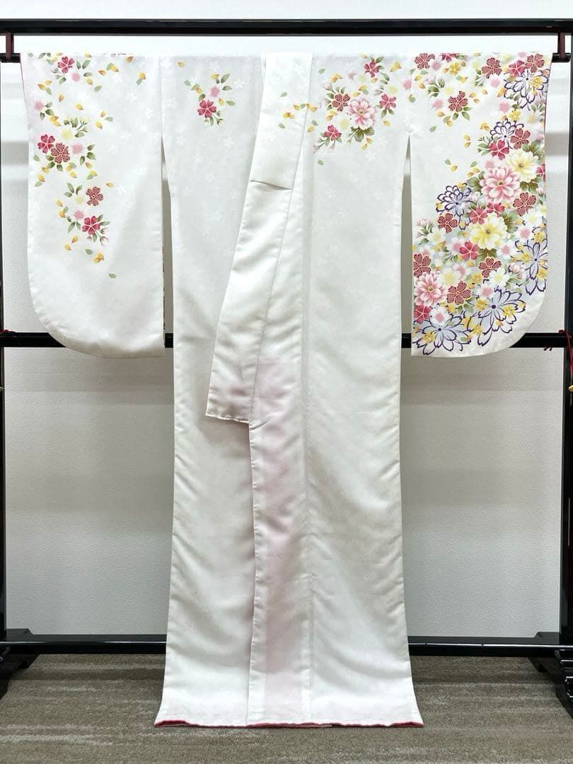 2尺袖 ポリエステル着物 紋意匠 桜 袴向き 二尺袖ポリエステル着物 紋意匠 桜 袴向き MOP461 - メルカリ