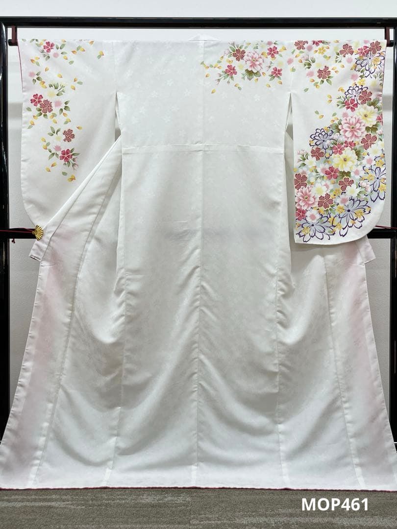 二尺袖ポリエステル着物 紋意匠 桜 袴向き MOP461 - メルカリ