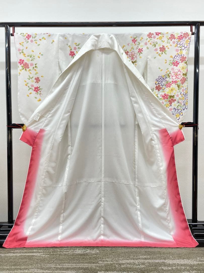 二尺袖ポリエステル着物 紋意匠 桜 袴向き MOP461 - メルカリ