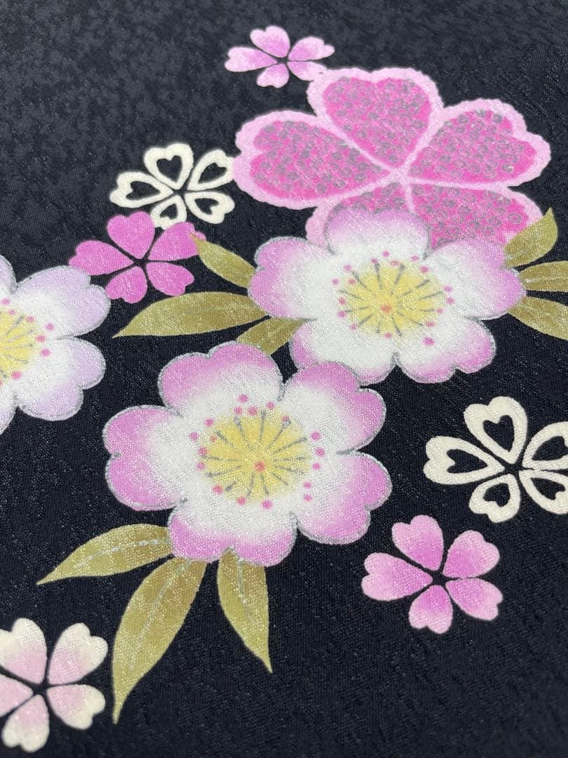 二尺袖 ポリエステル着物 紋意匠 桜 袴用 MOP462 - メルカリ
