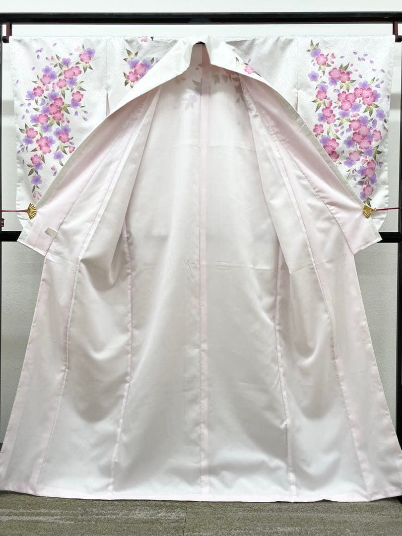 ポリエステル着物 銀通し