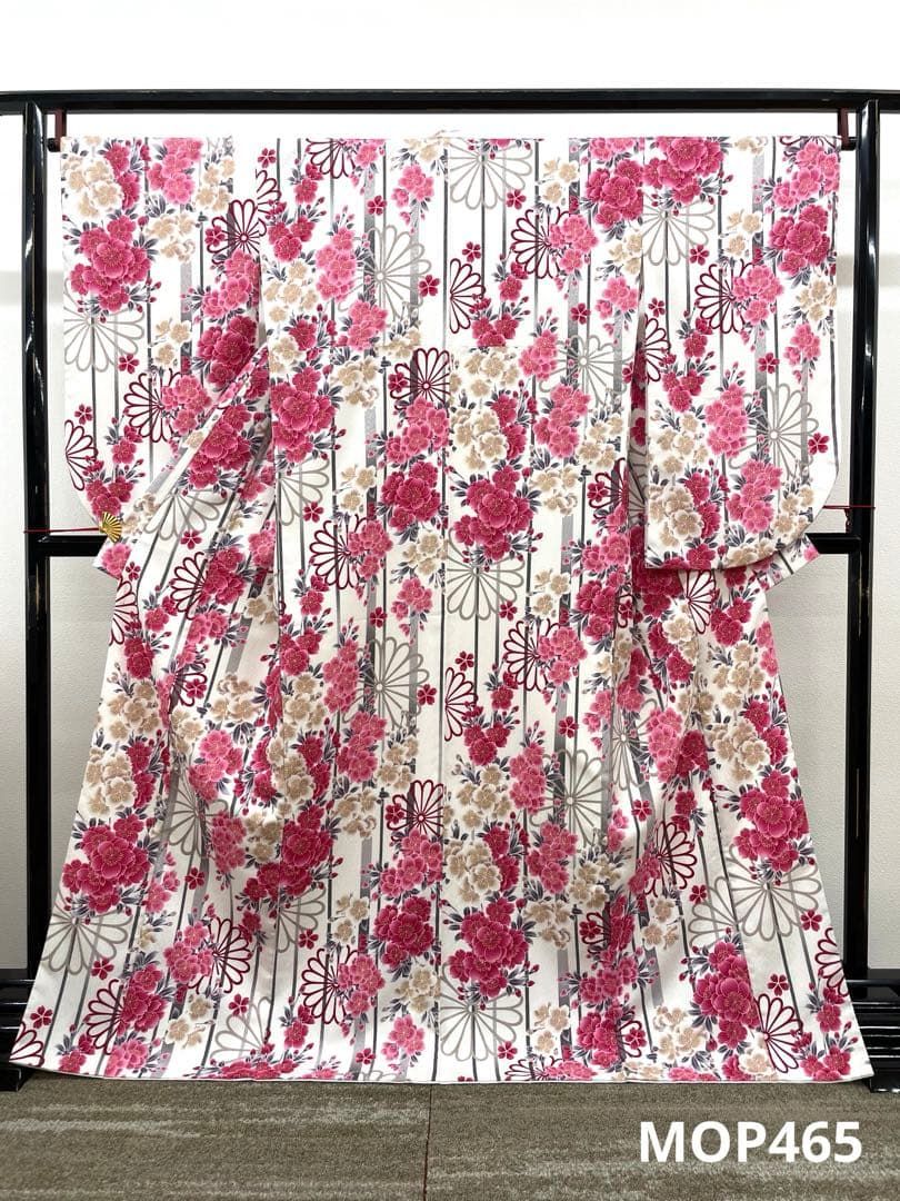 二尺袖 ポリエステル着物 紋意匠 袴用 MOP 465