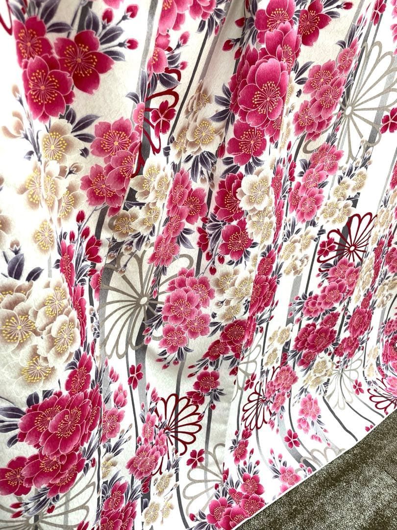  二尺袖 ポリエステル着物 紋意匠 袴用 MOP 465 振袖 着物