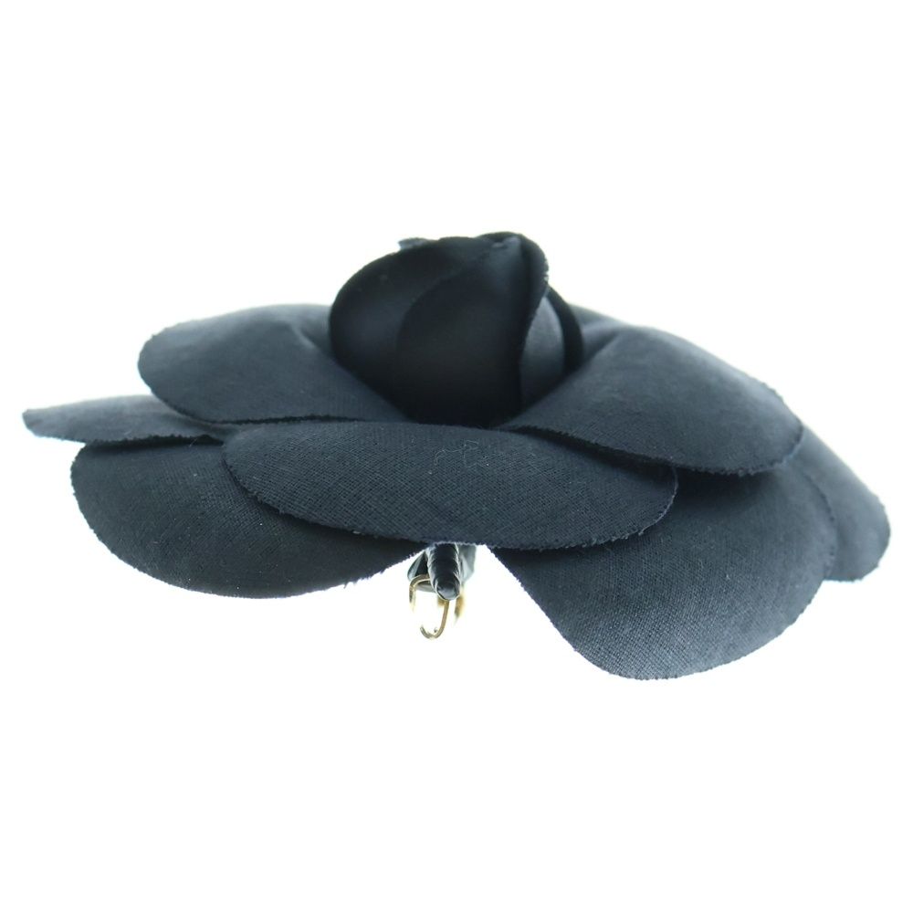 CHANEL (シャネル) カメリア フラワー ブローチ ピンバッジ ネイビー