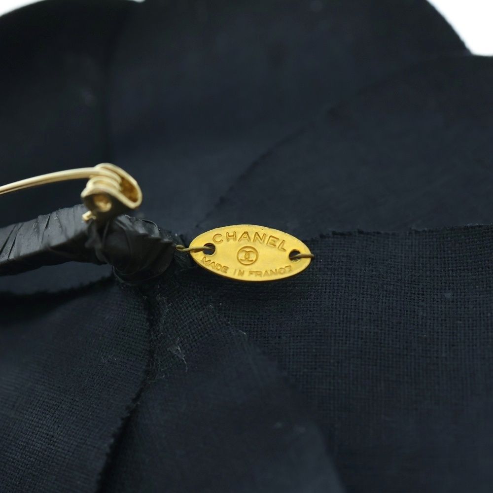 CHANEL (シャネル) カメリア フラワー ブローチ ピンバッジ ネイビー