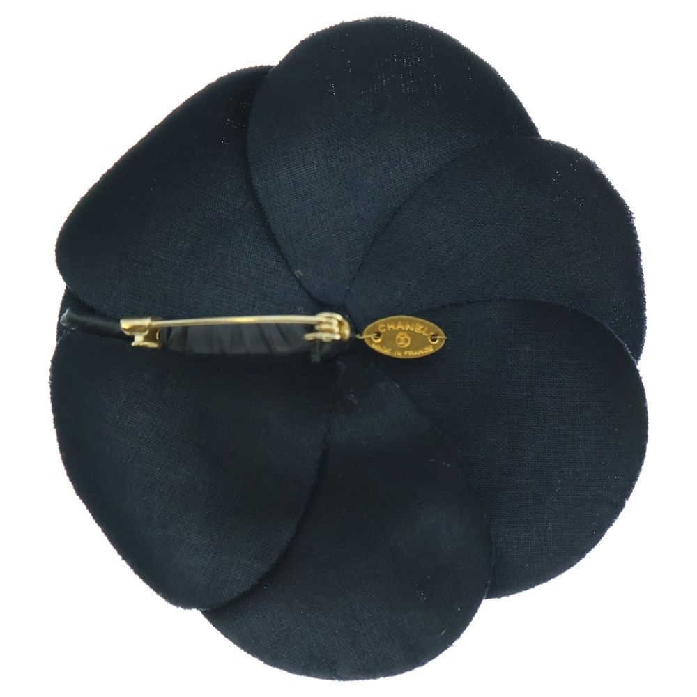 CHANEL シャネル カメリア フラワー ブローチ ピンバッジ ネイビー