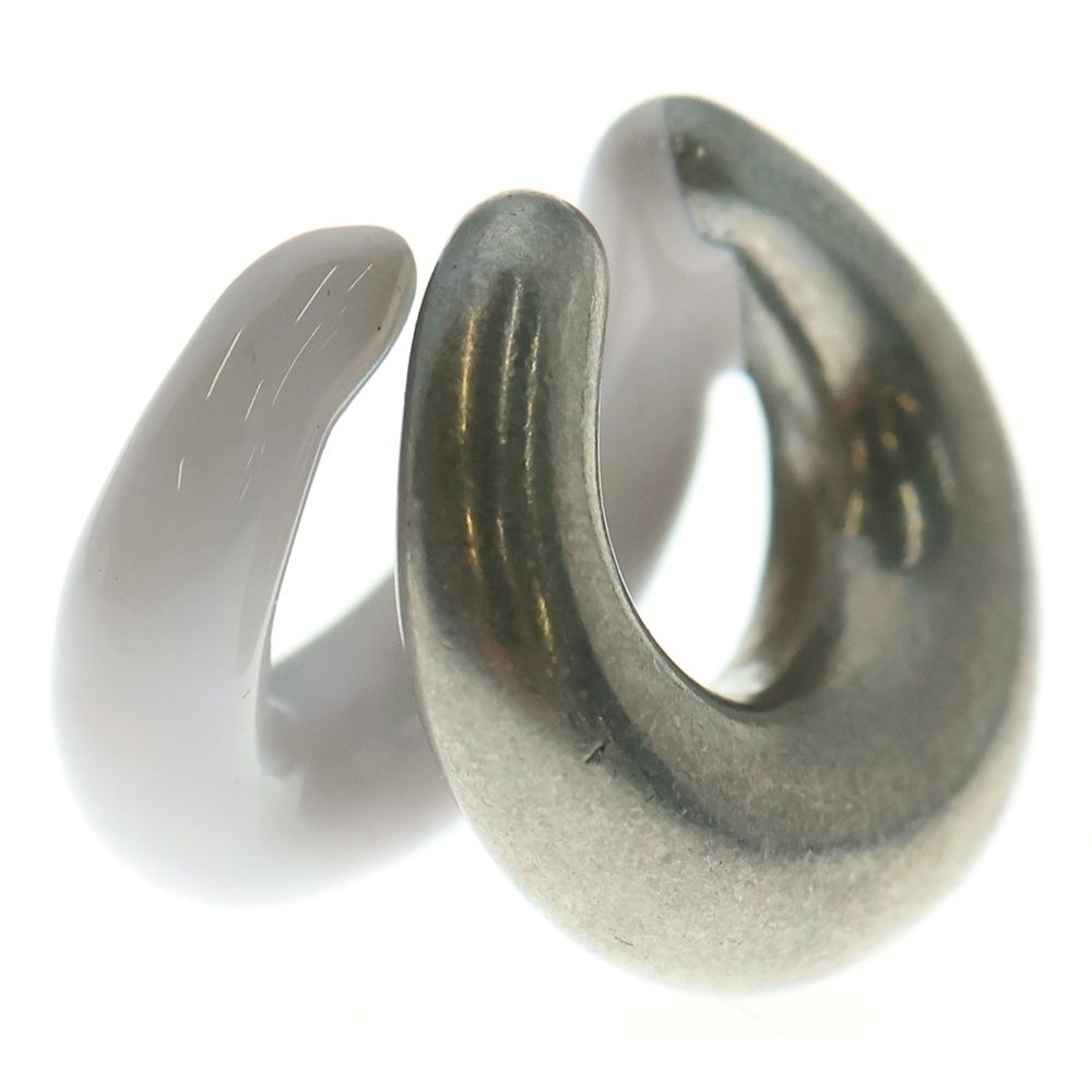 NO BRAND ノーブランド 23 SS パンコネージ DOUBLE MOON ダブル ムーン フープイアリング イヤーカフ シルバー S EA 021