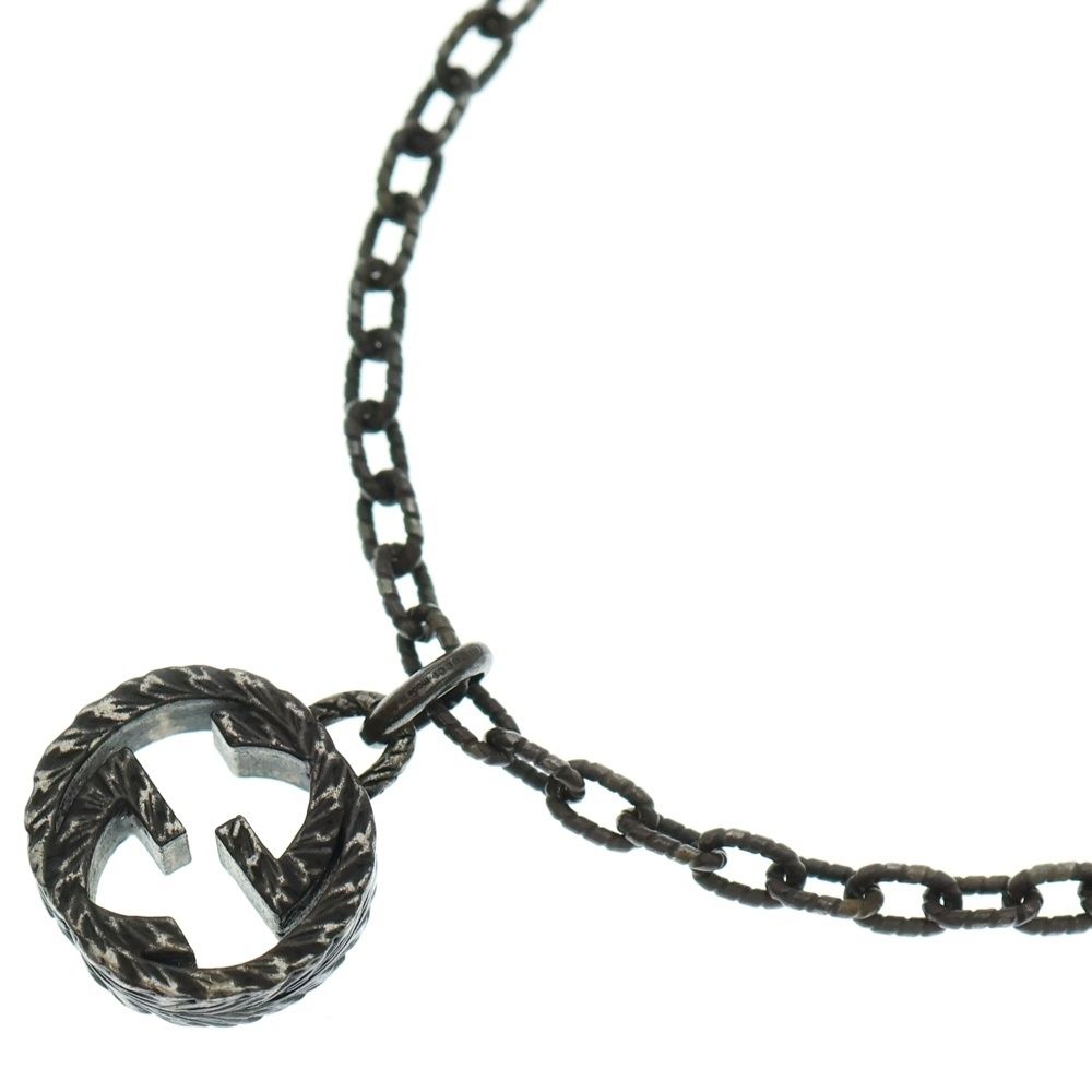 GUCCI グッチ インターロッキングG アラベスク チェーン ネックレス シルバー