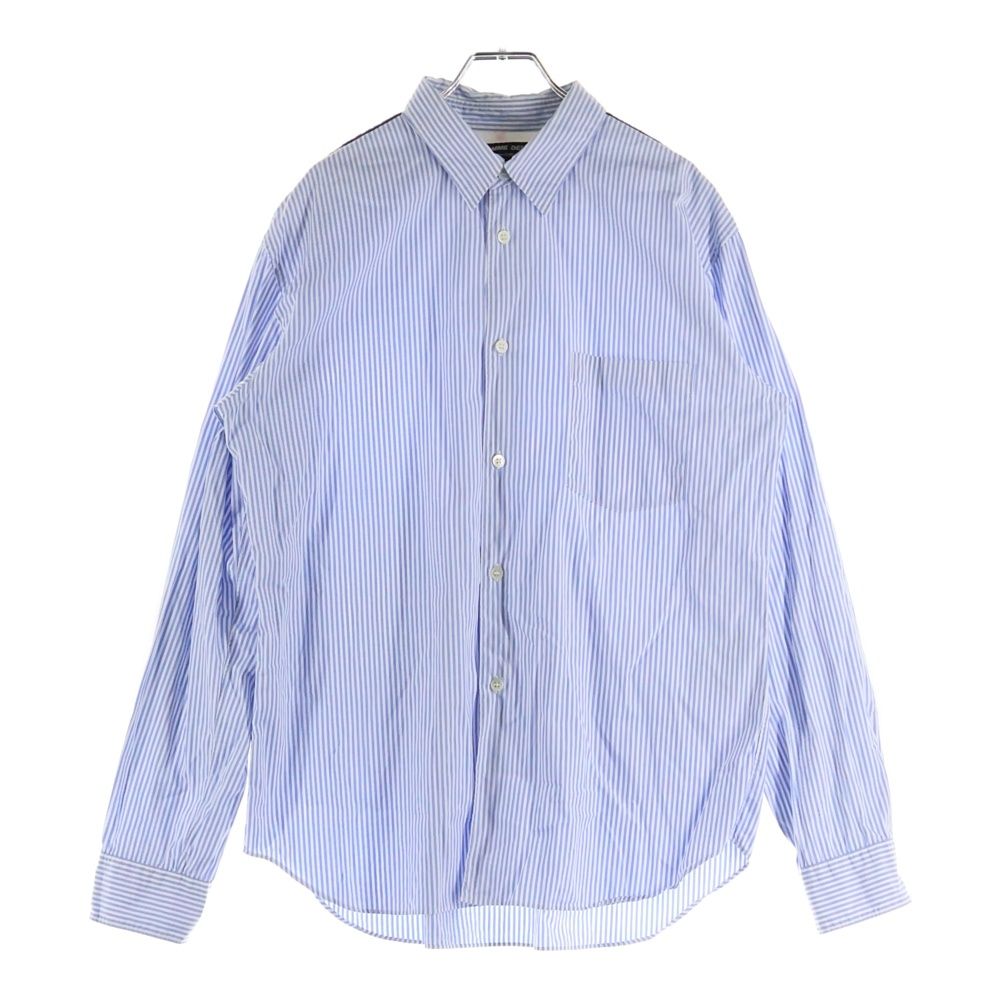 COMME des GARCONS HOMME DEUX コムデギャルソン オムドゥ 13AW AD2013 バックアーガイルウール切替 ストライプ コットン 長袖シャツ ブルー ホワイト DL-B042