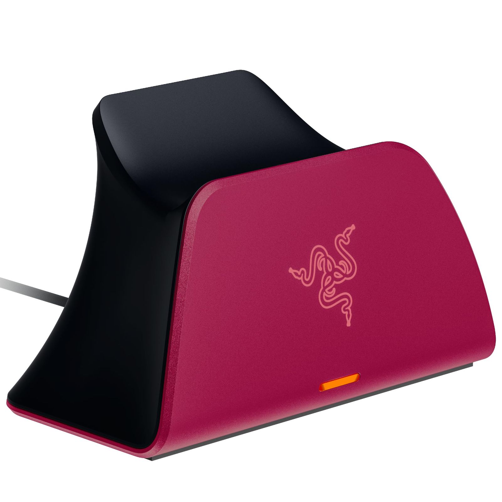 Charging Quick Stand for PS5 Red PS5 DualSense ワイヤレスコントローラー用急速充電スタンド レイザー 3時間未満で完全充電 過充電防止機能付き 曲線形クレードル設計 USB 電源供給 クイック Razer