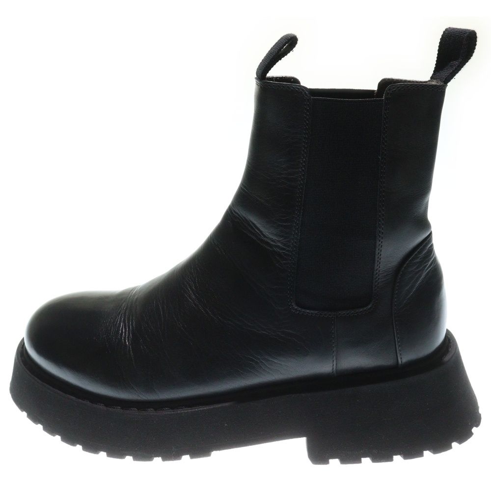 marsell マルセル PELLE VITELLO ペッレ ヴィテッロ レザー サイドゴアブーツ ブラック