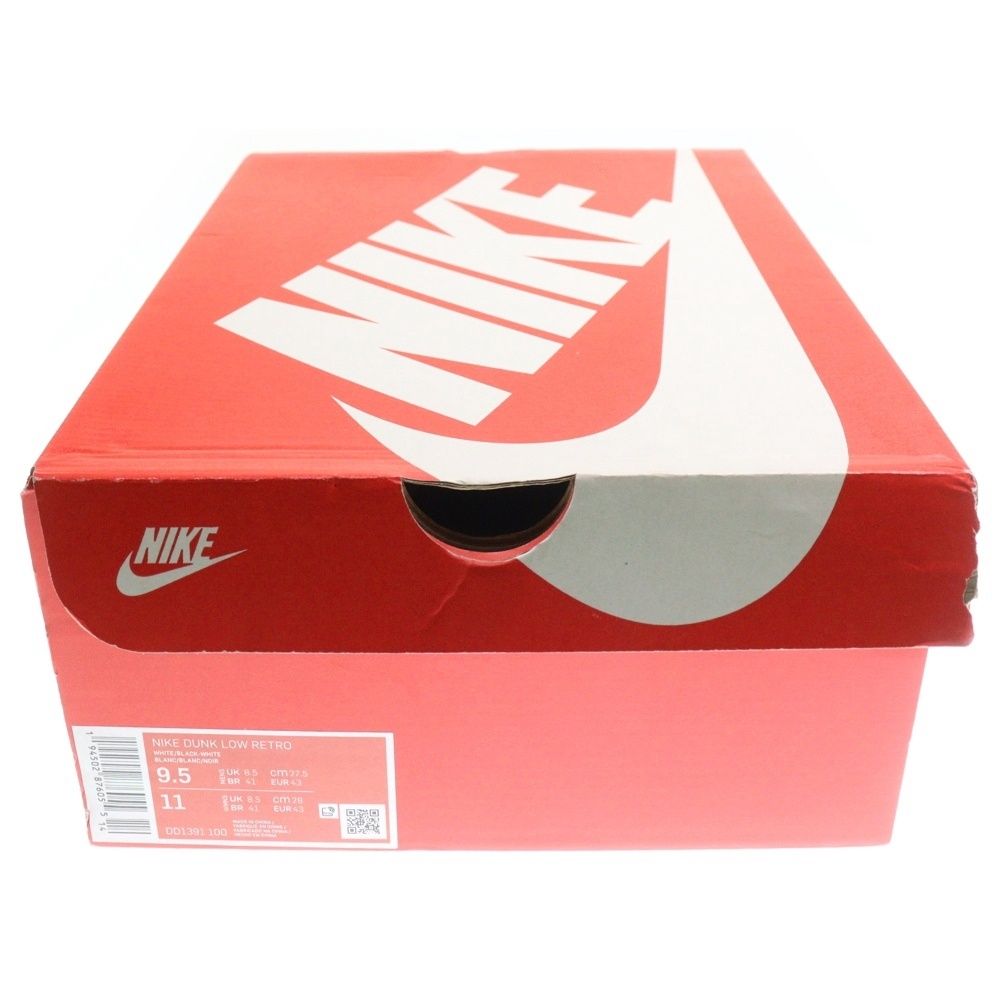 NIKE (ナイキ) DUNK LOW RETRO ダンク レトロ パンダ ローカットスニーカー ブラック/ホワイト US9.5/27.5cm DD1391-100 ナイキ　ダンクローレトロ（パンダ） 27.5cm