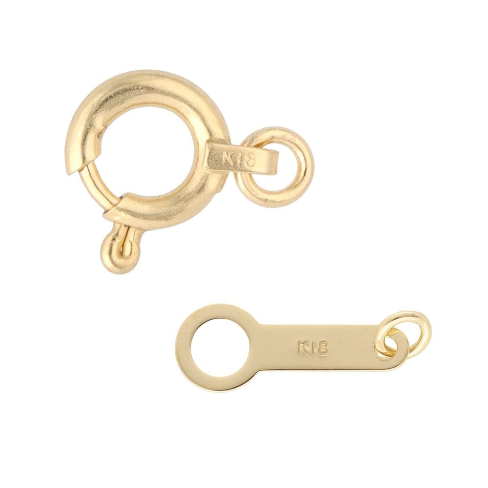 新品　板カン10mm セット 5mm 日本製 K18 【KOHSAi】引き輪 18金 イエローゴールド