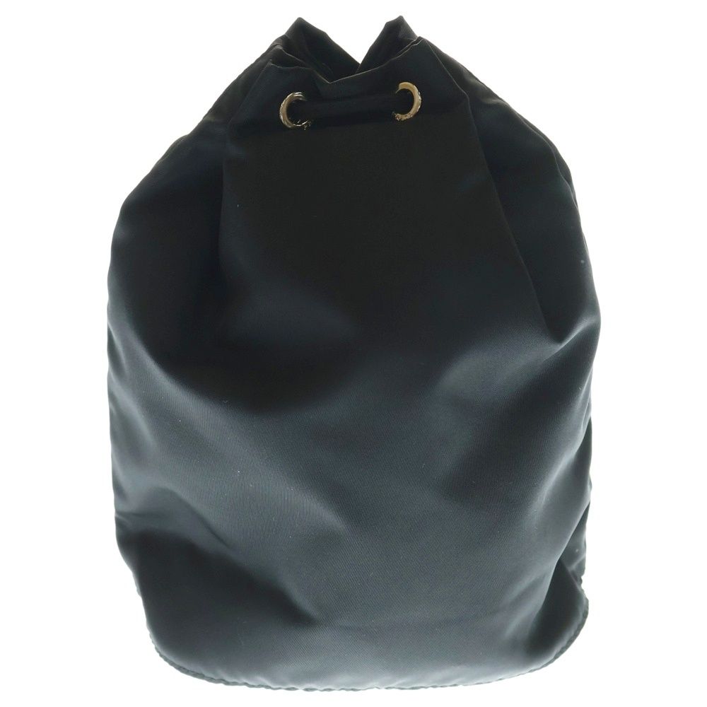 PRADA プラダ トライアングルロゴプレート ナイロン 巾着 ポーチ ブラック