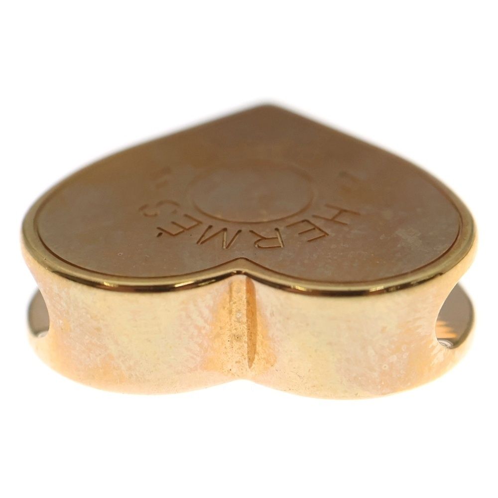 HERMES エルメス ミニクール ハートモチーフ ロゴ スカーフリング ツイリー ピンクゴールド ODELLYA_COM