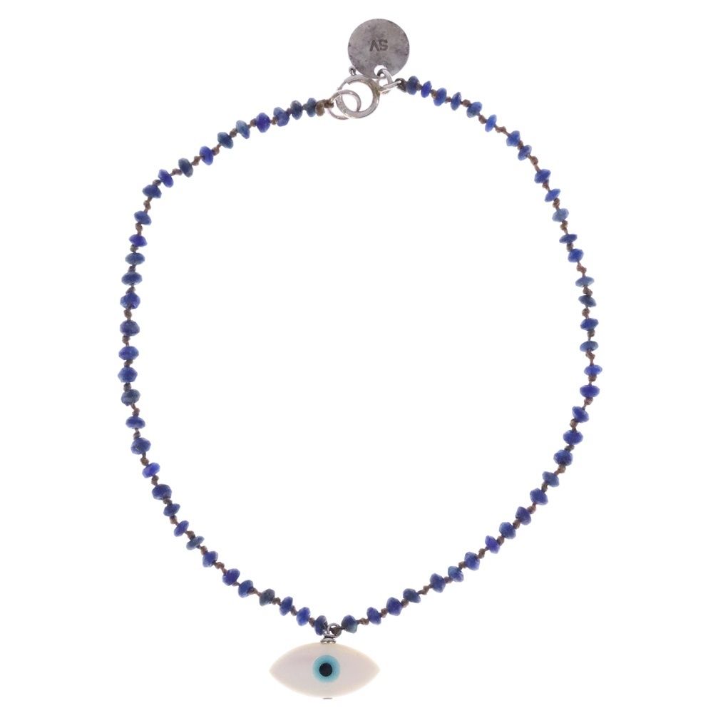 UNDERCOVER アンダーカバー x SEE REAL FLOWERS アンダーカバー 25SS Evilブレスレット ラピスラズリ 8 ネイビー