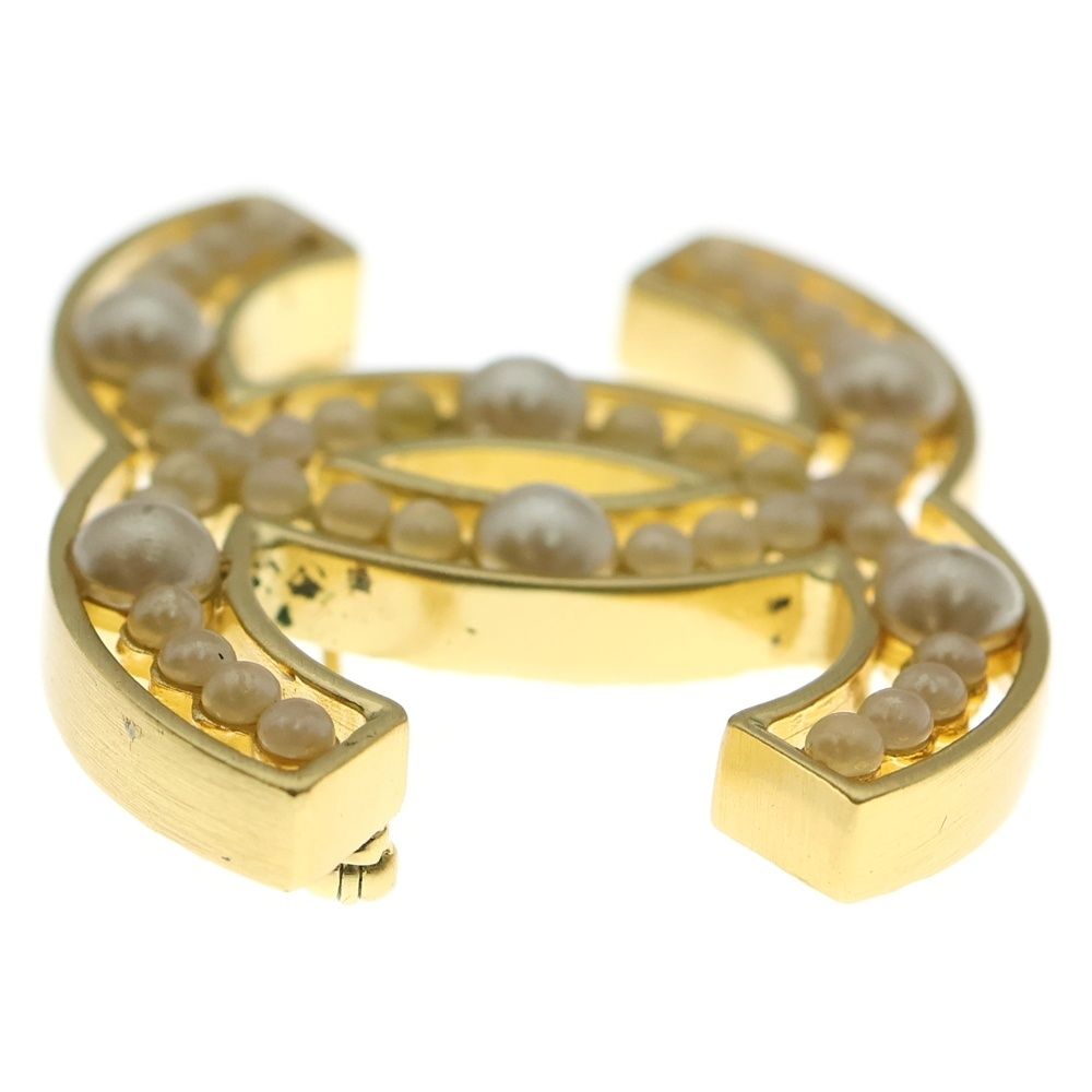 CHANEL (シャネル) ココマーク パールブローチ ゴールド GP パール