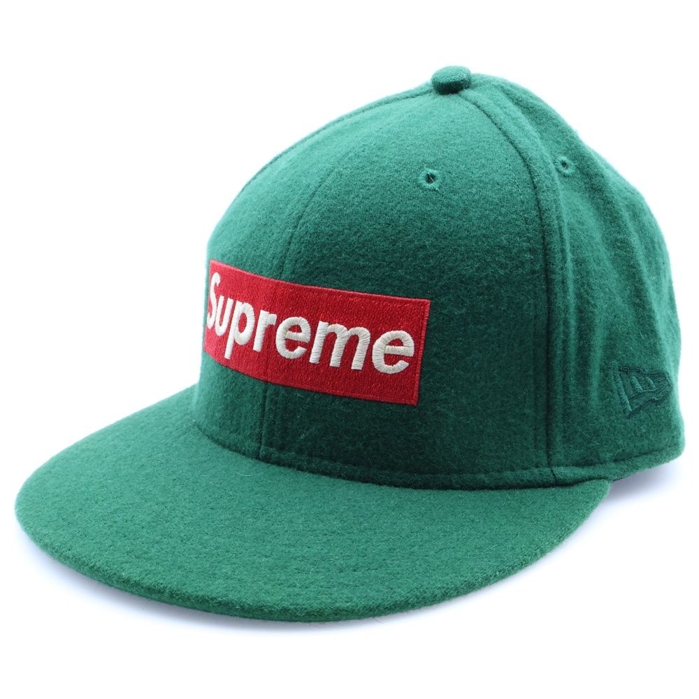 SUPREME シュプリーム 10 AW ERA Woolrich Box Logo CAP ニューエラ ウールリッチ ボックスロゴデザイン ベースボールキャップ 帽子 グリーン