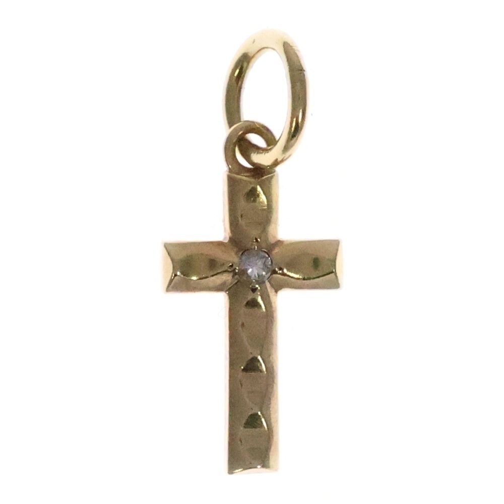 Sympathy of Soul シンパシーオブソウル K10 ダイヤモンドトップ クロスチャーム ペンダントトップ ゴールド