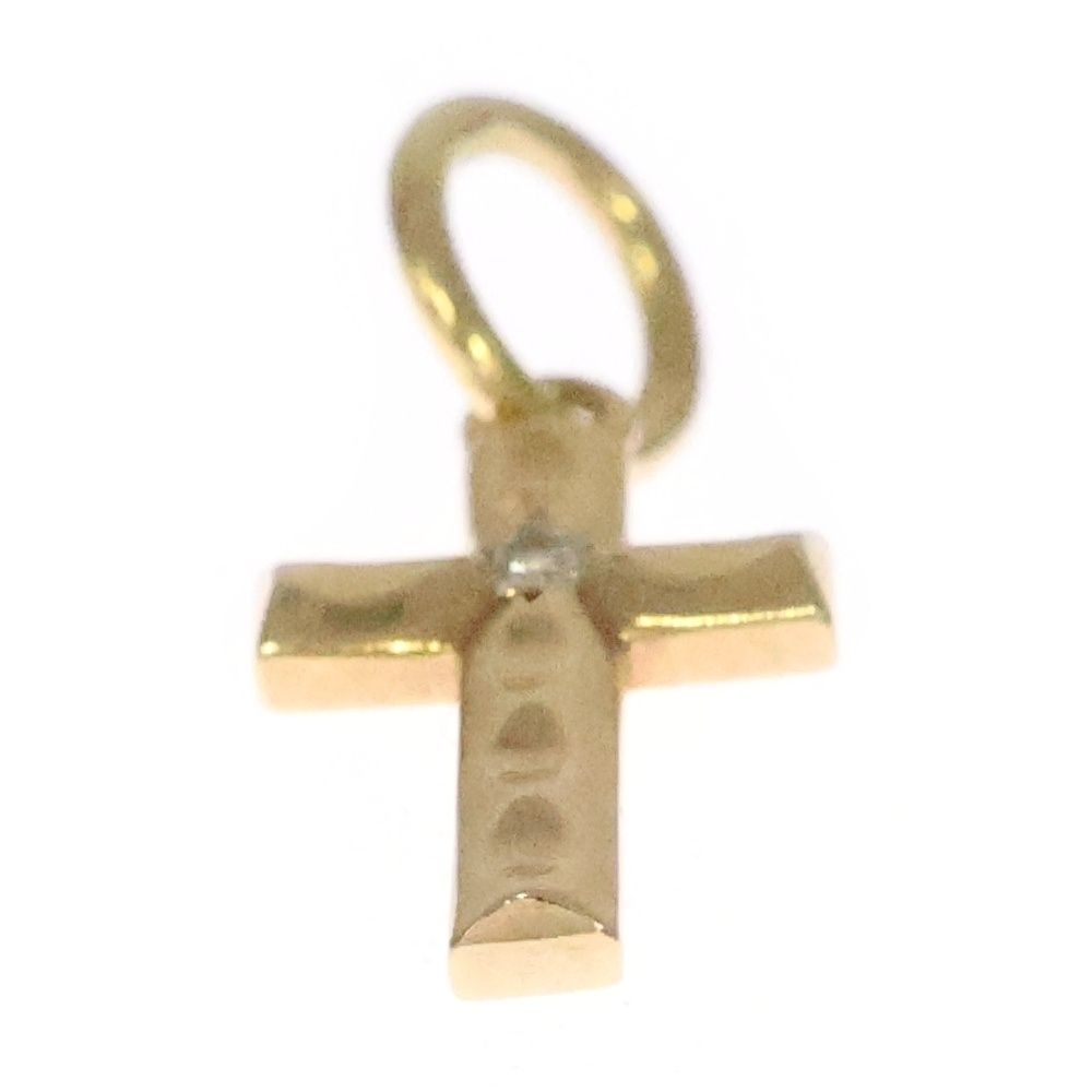  Sympathy of Soul シンパシーオブソウル K 10 ダイヤモンドトップ クロスチャーム ペンダントトップ ゴールド その他 ヘアアクセサリー