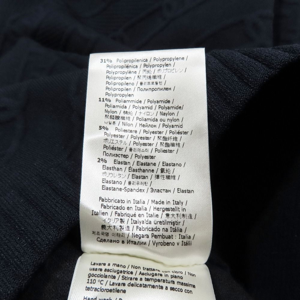 未使用 21SS FENDI フェンディ FFロゴ ズッカ チェーン柄 エンボス加工