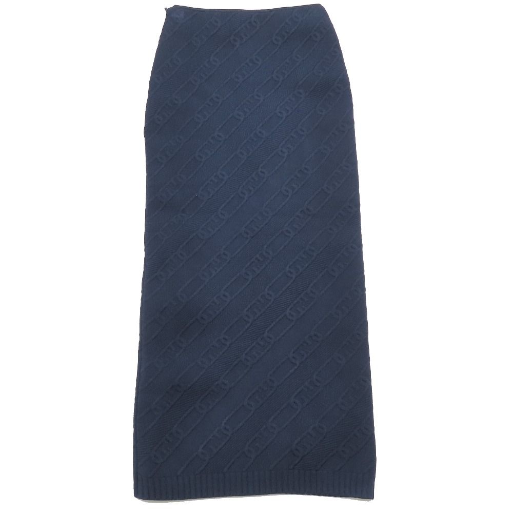 未使用 21SS FENDI フェンディ FFロゴ ズッカ チェーン柄 エンボス加工