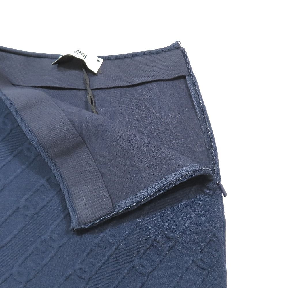 未使用 21SS FENDI フェンディ FFロゴ ズッカ チェーン柄 エンボス加工