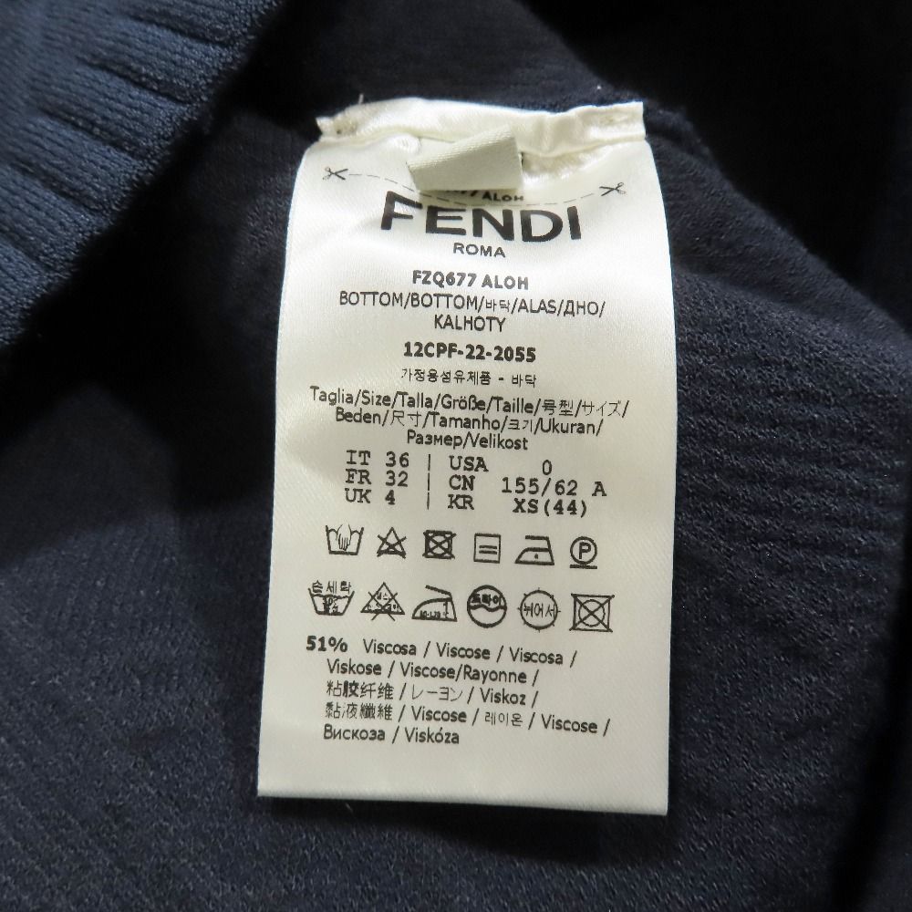 未使用 21SS FENDI フェンディ FFロゴ ズッカ チェーン柄 エンボス加工