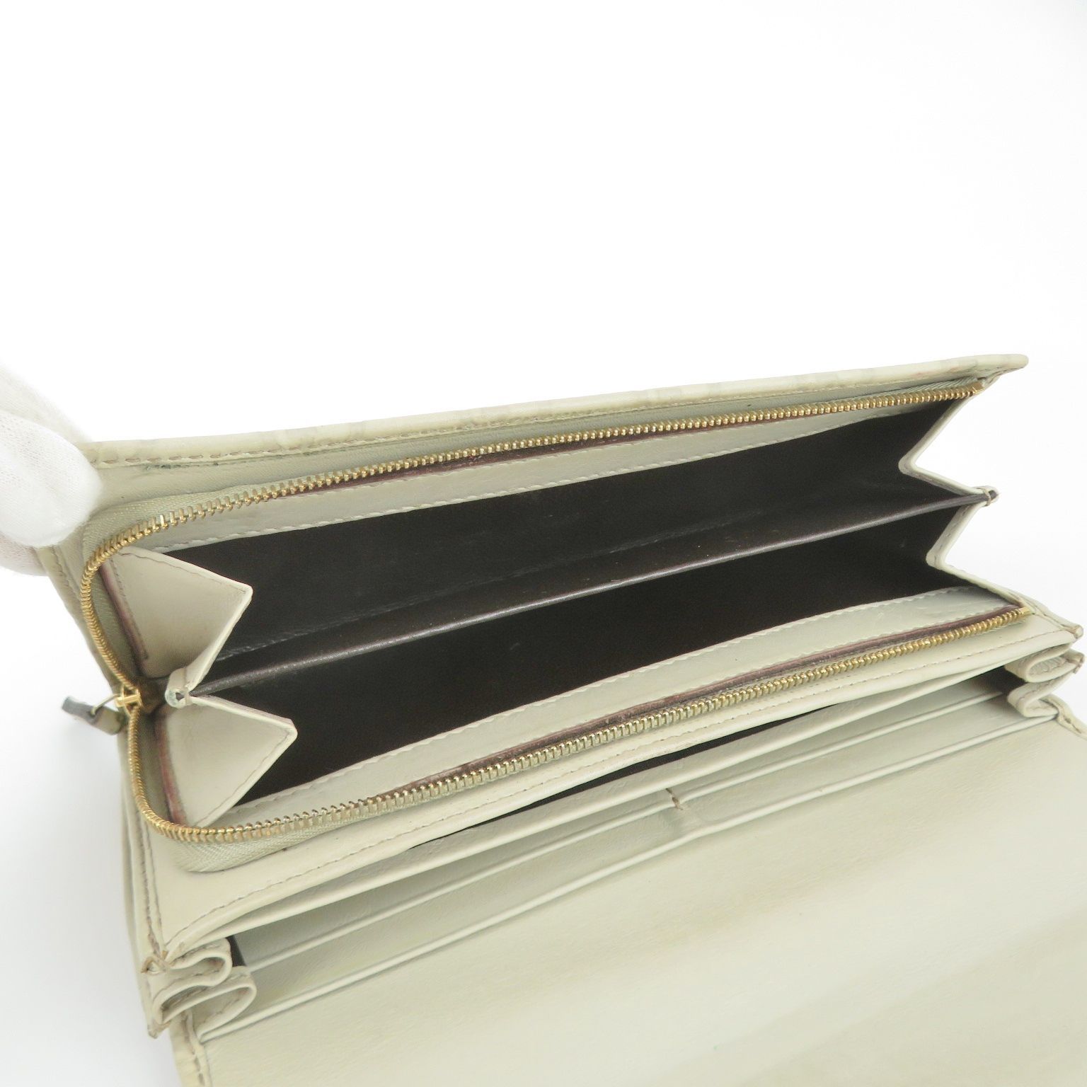 GUCCI グッチ グッチシマ ラブリーハート 長財布 GG レザー アイボリー