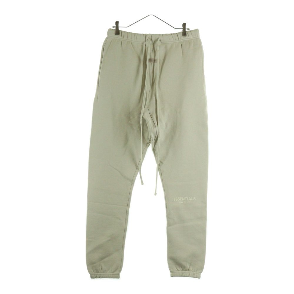 FEAR OF GOD ESSENTIALS フィアオブゴッド エッセンシャルズ ラバーロゴ ドローコード フリース スウェットパンツ アイボリー