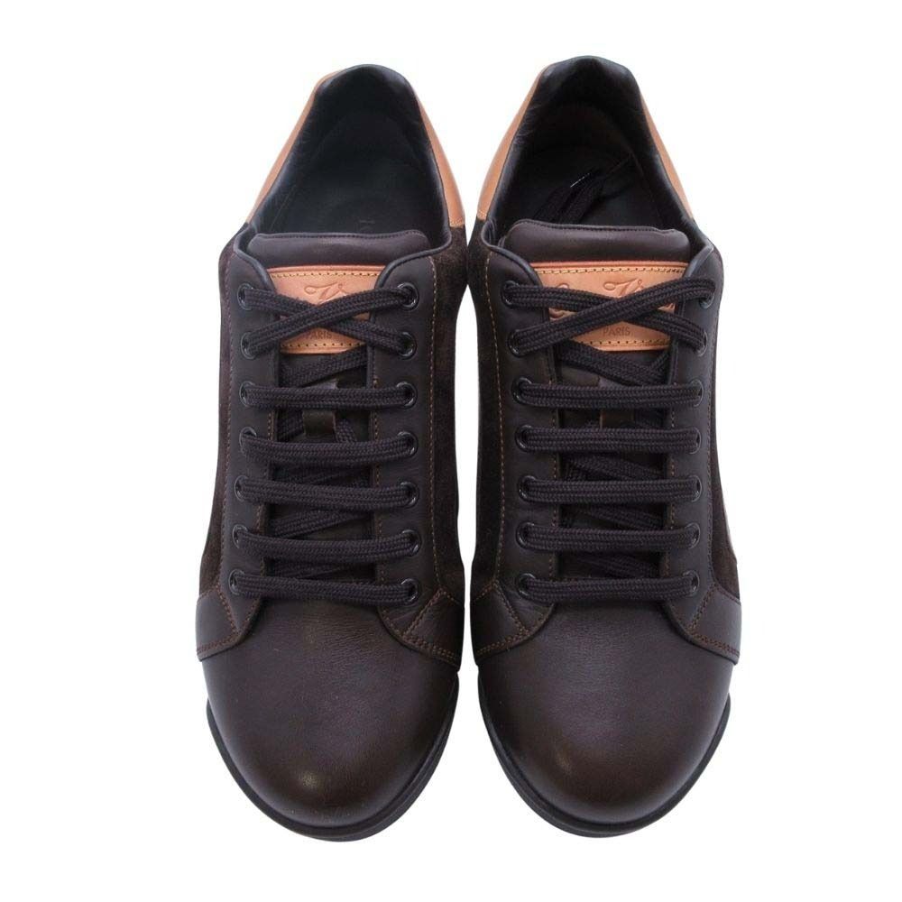 美品 2009年製 LOUIS VUITTON ルイヴィトン パンチング ロゴ スエード  