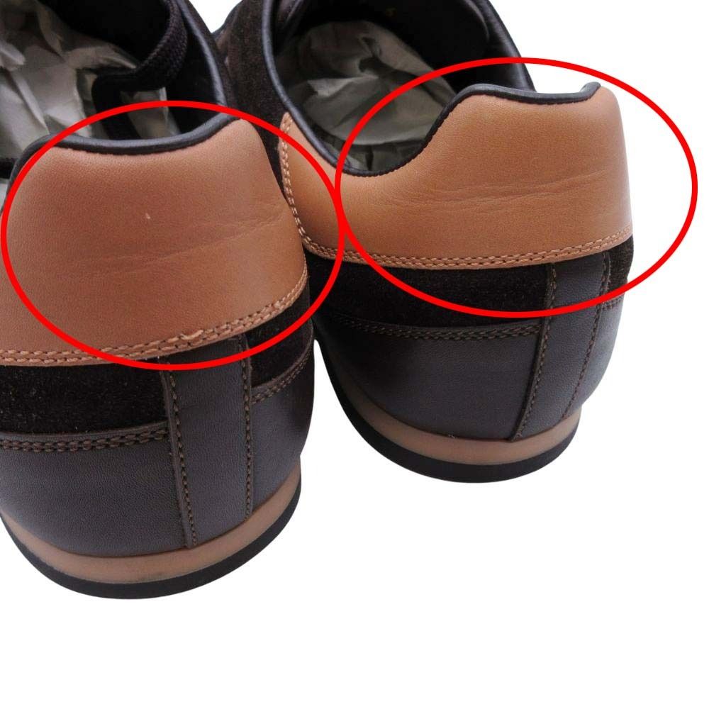 美品 2009年製 LOUIS VUITTON ルイヴィトン パンチング ロゴ スエード  