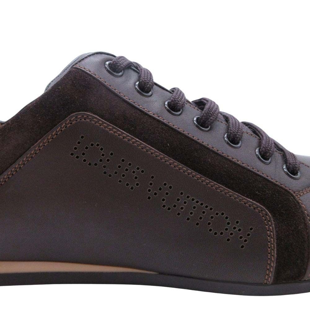 美品 2009年製 LOUIS VUITTON ルイヴィトン パンチング ロゴ スエード  