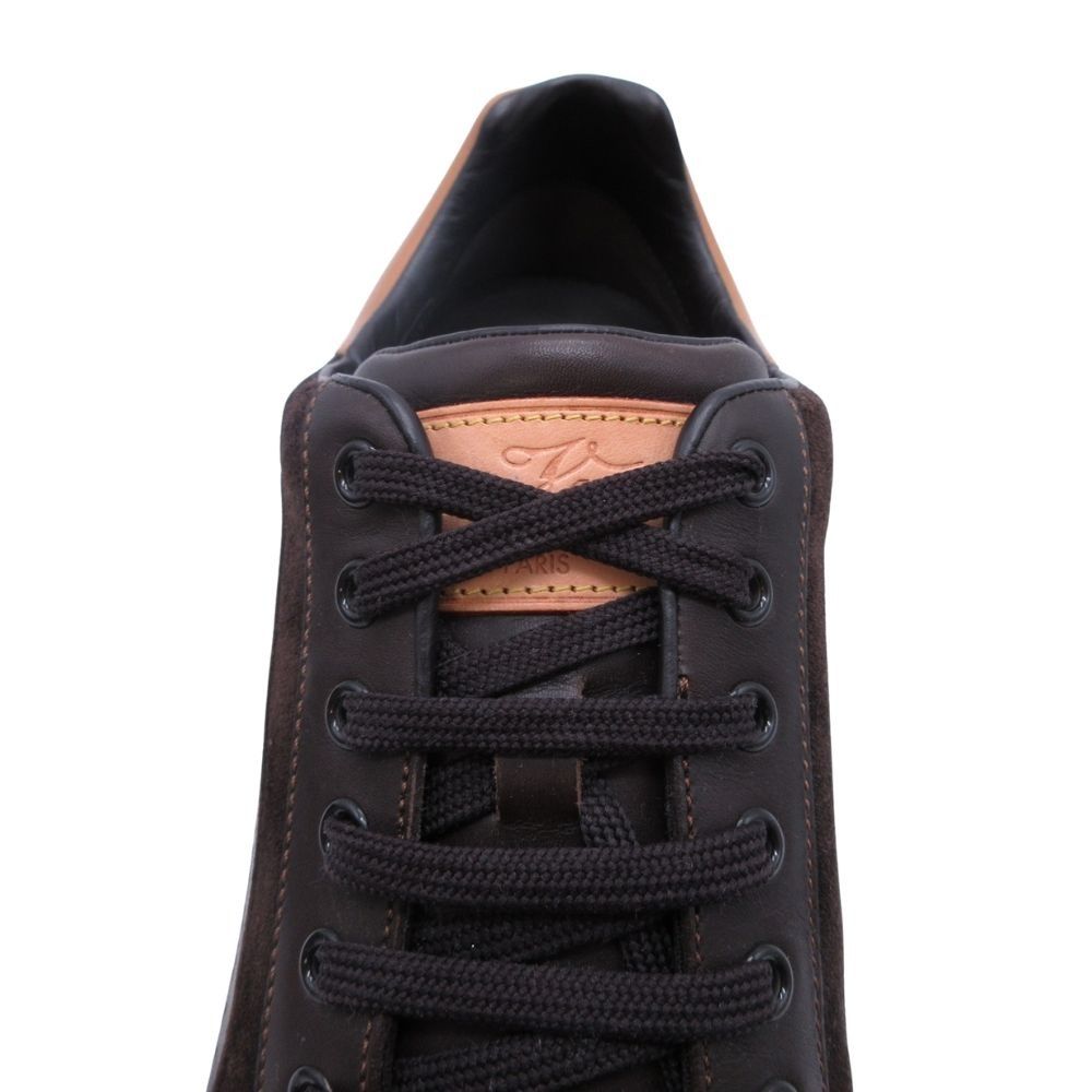 美品 2009年製 LOUIS VUITTON ルイヴィトン パンチング ロゴ スエード  