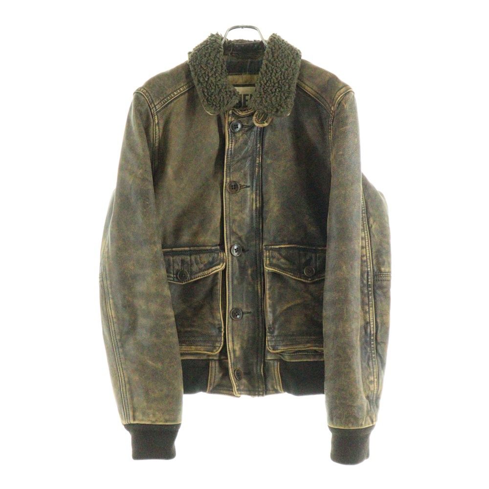 RUEHL No.925 ルールナンバー925 LANGDON Jacket 襟ボア付き レザージャケット ブラウン