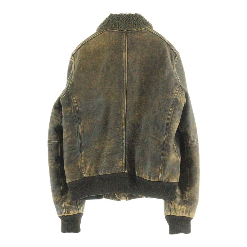 RUEHL No.925 ルールナンバー925 LANGDON Jacket 襟ボア付き レザージャケット ブラウン