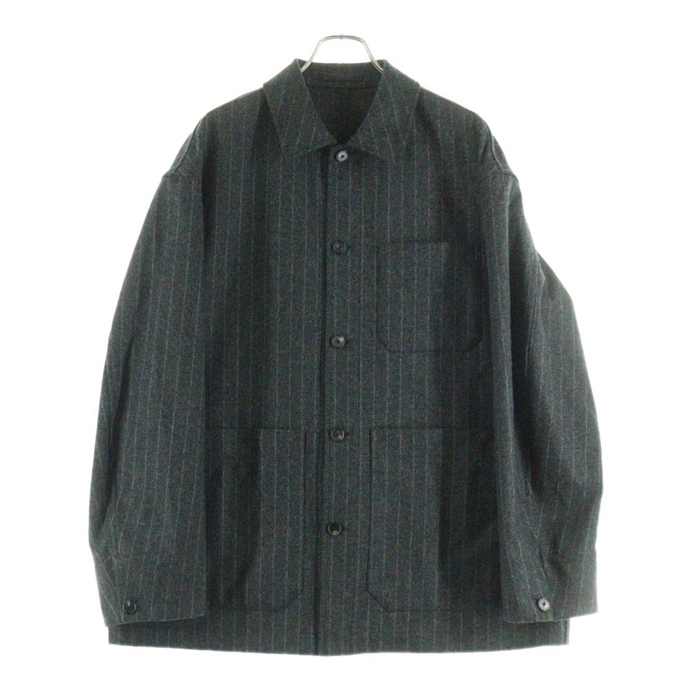 The CLASIK ザクラシック 20AW RAILWAY JACKET ストライプ カバーオール ジャケット グレー 20AW-CKJK-007